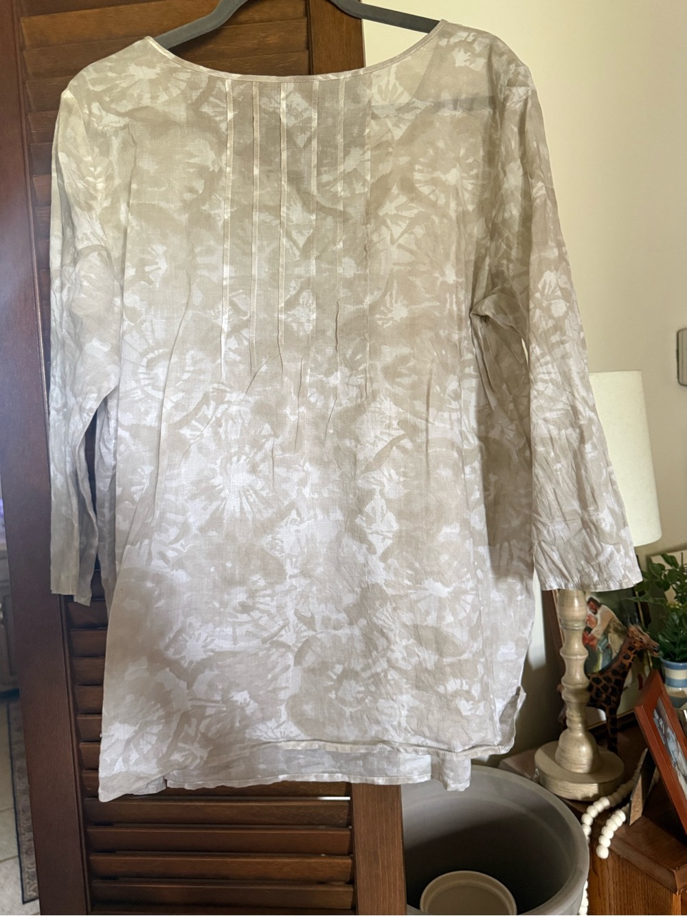J. Jill 100% cotton batik print top size Large EUC - Picture 5 of 5